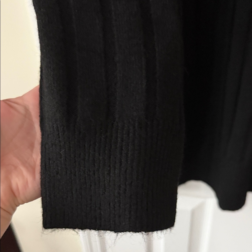 Torrid Black Ribbed Sweater Dress 3X NWT V-Neck Long Sleeve Plus Size - Picture 3 of 5